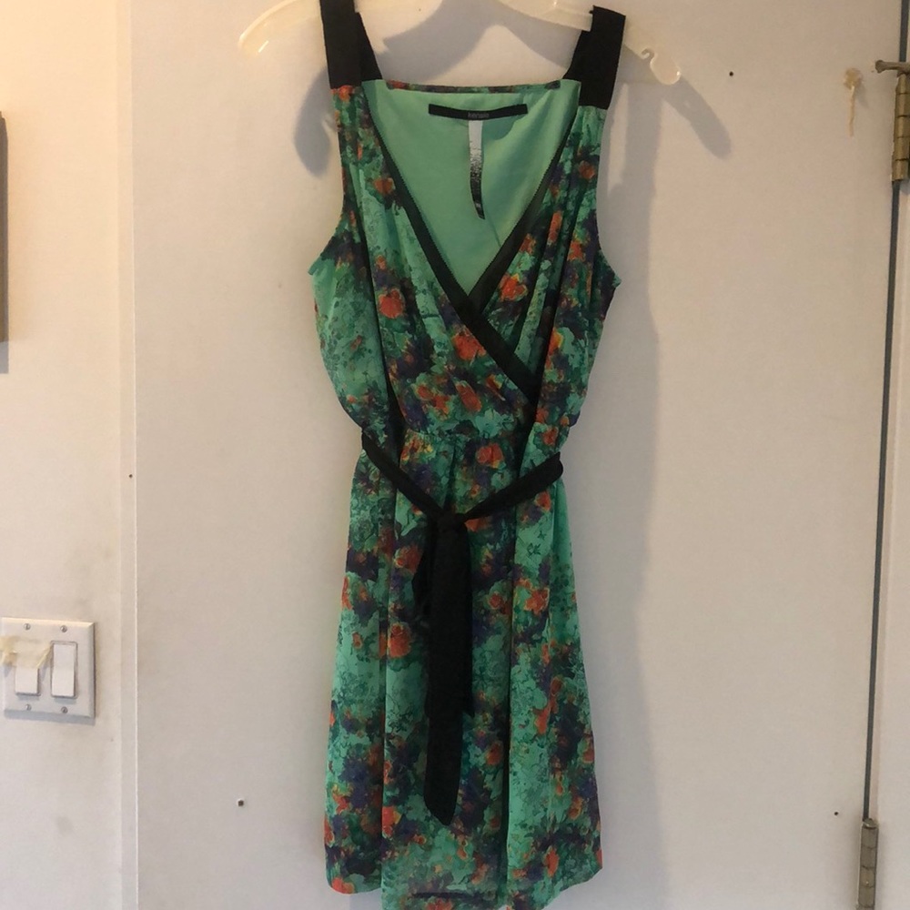 Green floral dress
